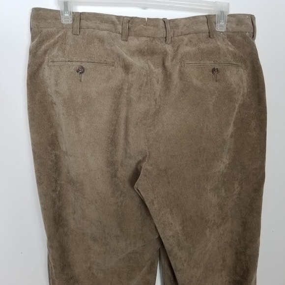 Peter Millar Men Nanoluxe Corduroy Classic Pants Sz 36 Brown Straight Leg - Picture 4 of 6
